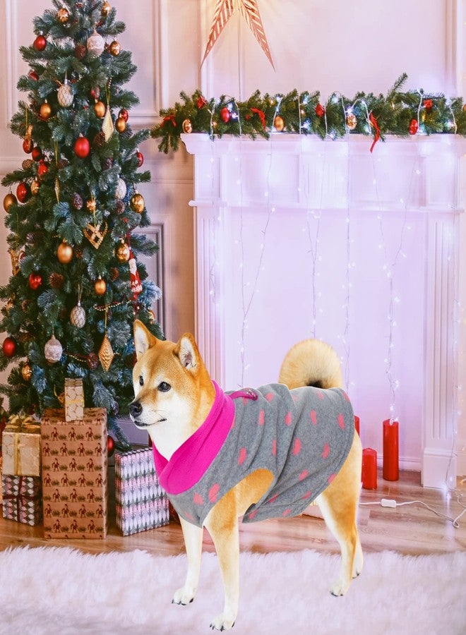 Rbenxia Grey Dog Heart Sweater with Leash Ring - Soft Fleece Vest Pullover Jacket for Small Puppy & Cat Pets (X-Small) - Image 4